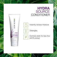 BIOLAGE HydraSource Conditioning Balm, Hydrating Coniditoner For Medium To Coarse Dry Hair, Hydrates, Nourishes & Detangles Dry Hair, Sulfate-Free Conditioner, 280 millilitres