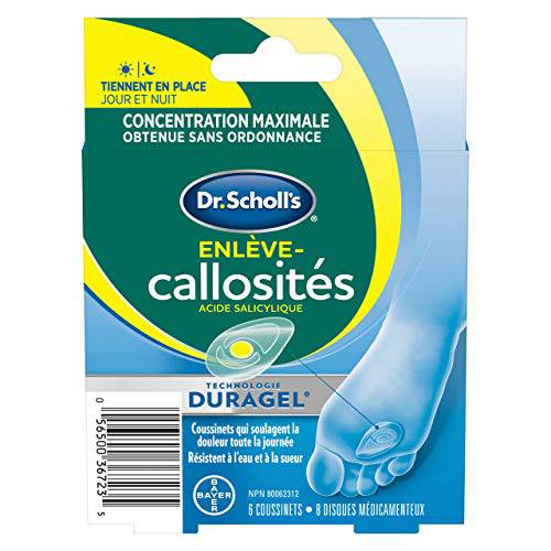 Dr. Scholl's CALLUS REMOVER with Duragel Technology, 6ct. Removes Calluses Fast and Provides Cushioning Protection against Shoe Pressure and Friction for All-Day Pain Relief