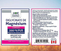 Orthomolecular Essentials - Magnesium Bisglycinate Complex 200mg, 130 Veggie Caps - Elemental Magnesium for Sleep and Anxiety - Bone Health and Muscle Cramp Relief - Calm Magnesium Complex Supplement