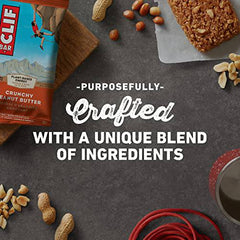 CLIF BAR - Energy Bars - Crunchy Peanut Butter - (68 Gram Protein Bars, 12 Count)