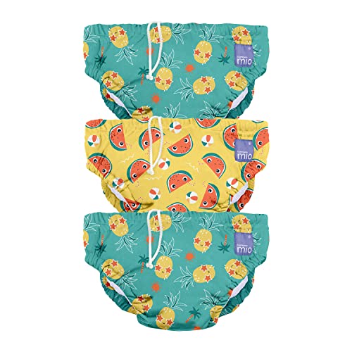 Bambino Mio, reusable swim diaper, tropical, extra large (2 years+), 3 pack