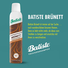 Batiste Beautiful Brunette Dry Shampoo, For Brown & Auburn Hair, 200-ml