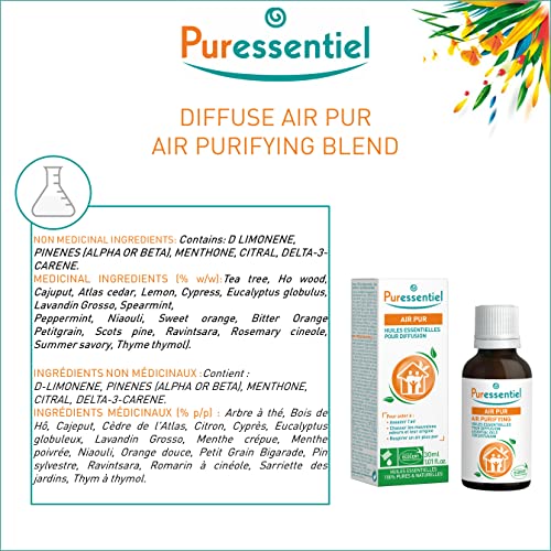 Puressentiel Essential Oils for Diffusion, Air Purifying, 30 ml
