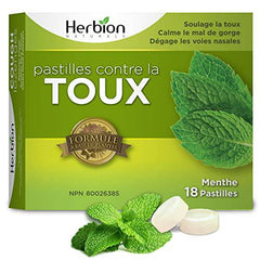 Herbion Natural Cough Lozenges To Relief Pain and Sore Throat Mint Flavour, 18 Count