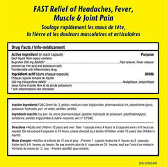 Advil Regular Strength Ibuprofen Pain Relief Mini-Gels Capsules, Fast Acting Pain Relief for Migraine, Arthritis, Back, Neck, Joint, and Muscle Relief, 200mg (70 capsules)