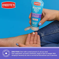 O'Keeffe's Healthy Feet Night Treatment Foot Cream, Restorative Lotion Works While You Sleep, Deep Conditioning Oils, Two 7oz/198g Tubes, (Pack of 2), 107610