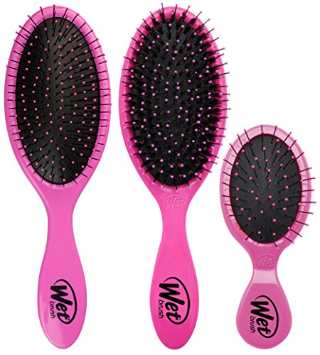 Wet Brush 3 Piece Original Detangler Hair Brush, Pink