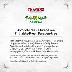 THAYERS Alcohol-Free Witch Hazel Original Face Toner Skin Care with Aloe Vera, Natural Gentle Facial Toner, for All Skin Types, 355mL