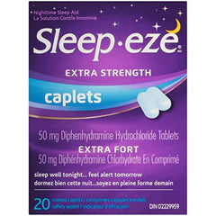 Sleep Eze Extra Strength Caplets - 20 Count- For Relieving Occasional Sleeplessness