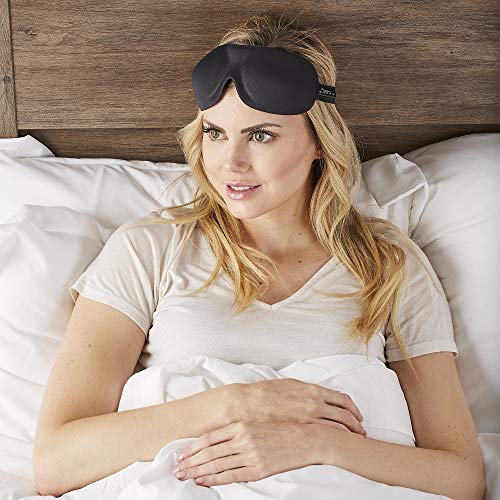Bucky 40 Blinks Ultralight & Comfortable Contoured, No Pressure Eye Mask for Travel & Sleep, Perfect With Eyelash Extensions - Foil