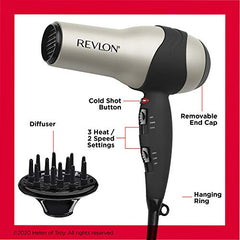 REVLON Perfect Heat Volumizing Turbo Styler, RV473, Matte/Black