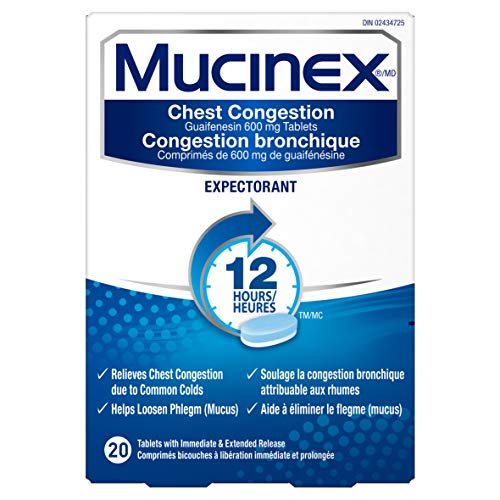 Mucinex® Chest Congestion Guaifenesin 600 mg Tablets Expectorant (Cough Medicine)