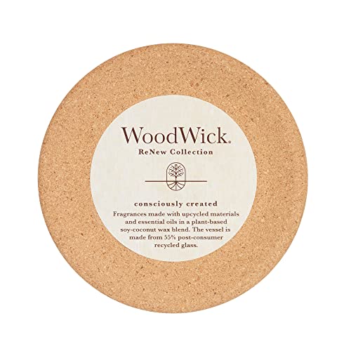 WoodWick® Renew Medium Candle, Cherry Blossom & Vanilla Scented Candles, 6oz, Plant Based Soy Wax Blend, Made with Upcycled Materials and Essential Oils, Up to 55 Hours of Burn Time