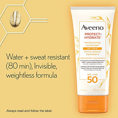 Aveeno Sun Aveeno Protect & Hydrate Moisturizing Sunscreen SPF 50, Oxybenzone free, 88 mL