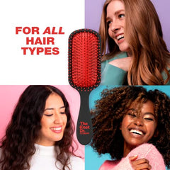 The Knot Dr. for Conair Hair Brush, Wet and Dry Detangler with Storage Case, Removes Knots and Tangles, For All Hair Types, Red Tie-Dye
