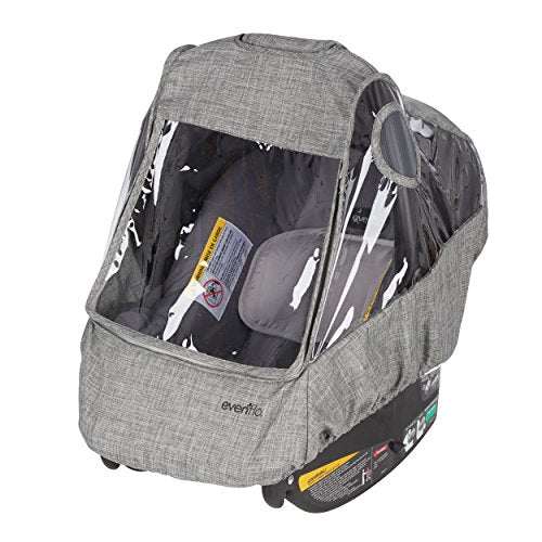 Evenflo Infant Car Seat Weather Shield, Rain Cover, Ventilated Panels, Grey Melange (630421)