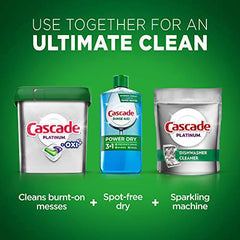 Cascade Platinum ActionPacs + Oxi, Dishwasher Detergent,  Fresh Scent - Zecoya