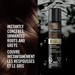 TRESemmé Root Touch-Up Hair Spray conceals greys in seconds for dark brown hair temporary hair colour in an aerosol spray 70.8 g