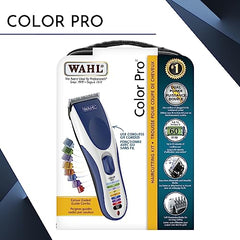 Wahl Canada Colour Pro, Haircutting Kit with Colour Coded Guide Combs, Powerful, long-lasting motor for smooth & easy haircuts, Colour coded key makes it easy to select the correct size guide comb, World Wide Voltage - Model 3100