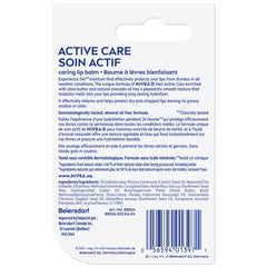 NIVEA MEN Active Lip Balm, (2 X 4.8g) | Made with Jojoba Oil & Shea Butter, 24H Hydration