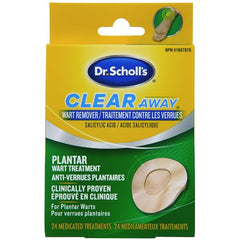Dr. Scholl's Clear Away Wart Remover Salicylic Acid 24 medicated cover up discs. Clinically Proven Fast, effective removal of Common Warts and Plantar Warts