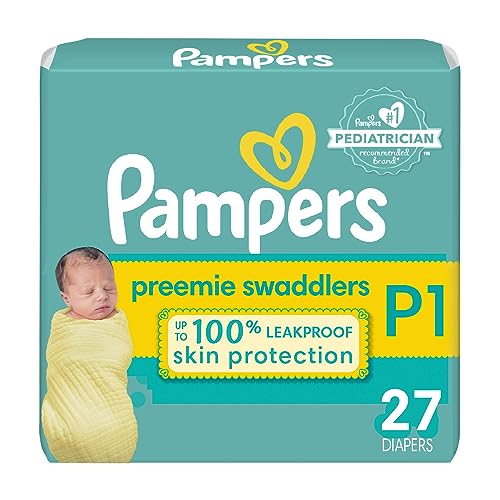 Diapers Size Newborn Preemie (<6 lb), 27 Count - Pampers Swaddlers Disposable Baby Diapers, Jumbo Pack (Packaging May Vary)