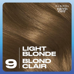 Clairol Nice'n Easy Permanent Hair Dye, 9 Light Blonde Hair Color, 1 Count