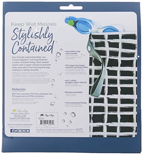 Itzy Ritzy Sealed Wet Bag with Adjustable Handle - Washable and Reusable Wet Bag with Water Resistant Lining Ideal for Swimwear, Diapers, Gym Clothes & Toiletries; Measures 11" x 14", Cactus Crew