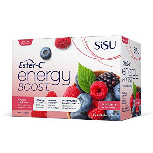 SISU - Ester-C Energy Boost, Berry, 30 Count (Pack of 1)