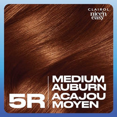 Clairol Nice'n Easy Permanent Hair Dye, 5R Medium Auburn Hair Color, 1 Count