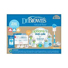 Dr. Brown’s Options + Wide-Neck Glass Baby Bottle Starter Set