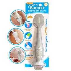 Baby Bum Brush, Original Diaper Rash Cream Applicator, Soft Flexible Silicone Brush, Unique Gift for boy girl [Gray]