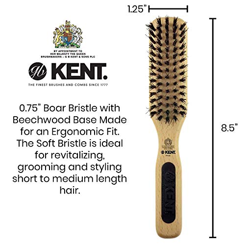 Kent K-Ns06 natural shine Brush, Narrow Head, Pure Bristle, 1 Count