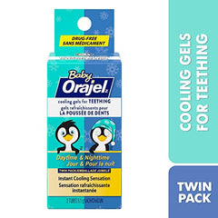 Baby Orajel Daytime and Nighttime Drug-Free Cooling Gels for Teething, 2 x 5.1 gram