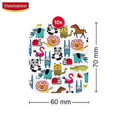 Elastoplast Sensitive Kids XL Bandages | 10 Strips | Extra Skin-friendly | Larger Pad for Better Coverage | Soft & Breathable Material | Hypoallergenic | Painless to Remove | Bacteria Shield | Latex Free