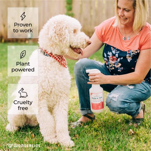 Wondercide - Flea, Tick & Mosquito Spray for Dogs, Cats, and Home - Flea and Tick Killer, Control, Prevention, Treatment - with Natural Essential Oils - Pet and Family Safe - Peppermint 16 oz