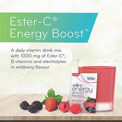 SISU - Ester-C Energy Boost, Berry, 30 Count (Pack of 1)