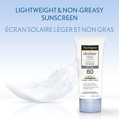 Neutrogena Suncare Neutrogena ultra Sheer Face Sunscreen Spf 60, Non-Greasy, Lightweight, 88 ml