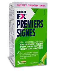 COLD-FX First Signs, Zinc, Ginseng, Extract, Echinacea, Andrographis, Relieve Cold & Flu Symptoms, 24 Capsules