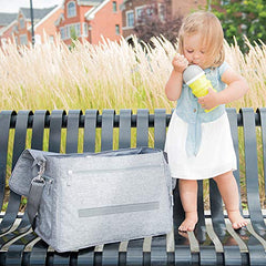 bblüv - Ültra - Large Capacity Diaper Bag, Multi-Function (Heather Gray)