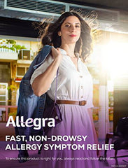 Allegra 24 Hour Allergy Medication, 120 mg, 30 Count Tablets, Non-Drowsy, Fast & Effective Multi-Symptom Relief, Relieves Runny Nose, Sneezing, Watery Eyes, Itchy Throat