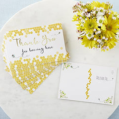 Kate Aspen Sweet as Can Bee Party Invitation and Thank You Cards, One Size, Yellow