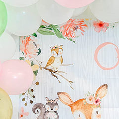 Kate Aspen Pink Woodland Baby Shower Decorations Photo Backdrop Banner/Photo Prop/Photo Booth, Nursery Decor