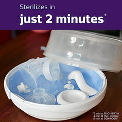 Philips AVENT Microwave Steam Sterilizer for Baby Bottles, Pacifiers, Cups and More, SCF281/05