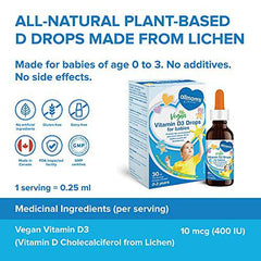 Vitamin D Drops 400IU, 0 to 3 Year Olds, 30 ml - Allmom's Choice