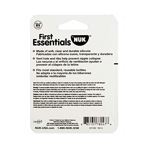 First Essentials By NUK Nipple, Fast Flow, 6 Pack