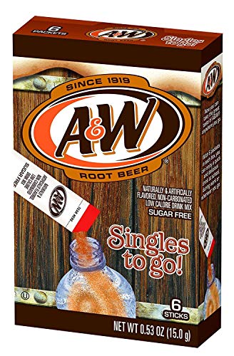 A&W Root Beer Sugar Free Singles To go Drink Mix