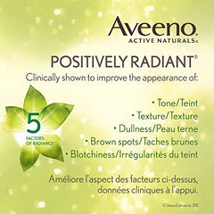 Aveeno Night Cream, Positively Radiant Intensive Brightening Face Moisturizer, 48 mL