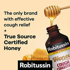 Robitussin Extra Strength Honey Cough & Congestion Syrup, 115 mL