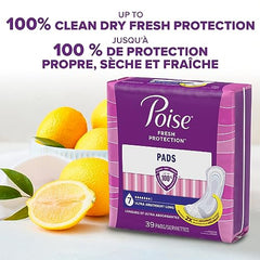 Poise Incontinence Pads for Women/Bladder Leakage Pads/Bladder Control Pads, 7 Drop, Ultra Absorbency, Long Length, 24 Count